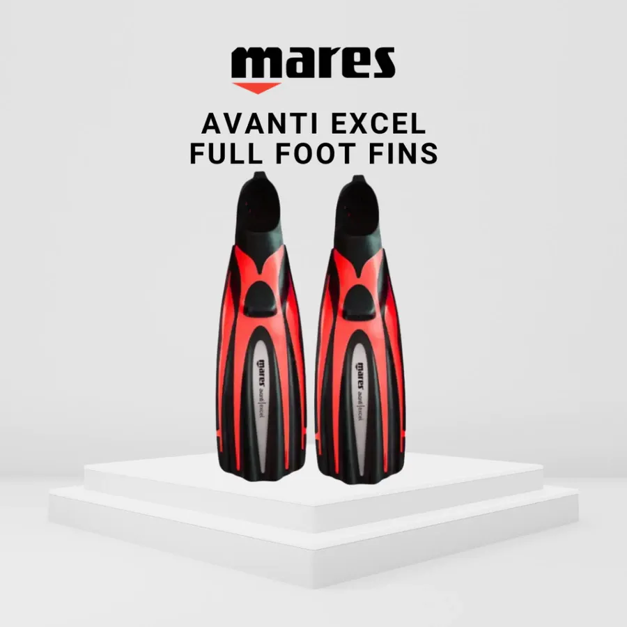 Mares Avanti Excel Full Foot Fin for Scuba Diving Snorkeling