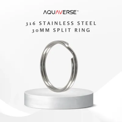 Aquaverse 316 Stainless Steel Marine Grade Key Ring | Durable Split Ring for Scuba Diving & Outdoor Use