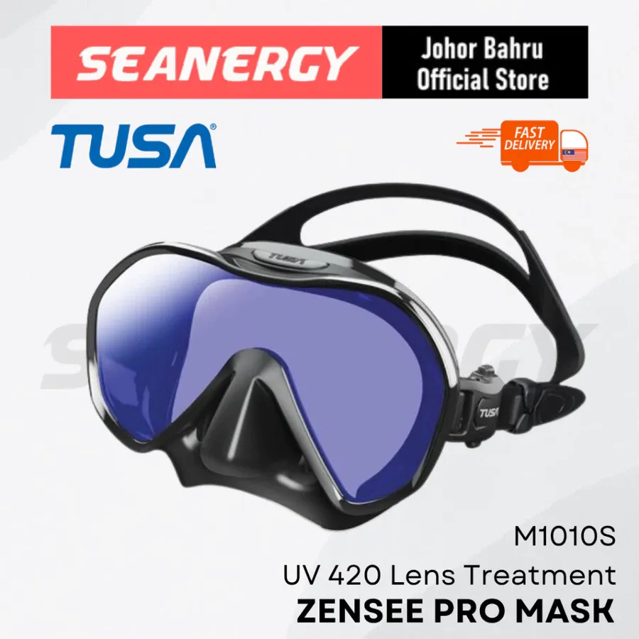 Topeng Selam Tanpa Bingkai TUSA Zensee Pro UV420 M1010S Untuk Snorkeling Dan Skuba