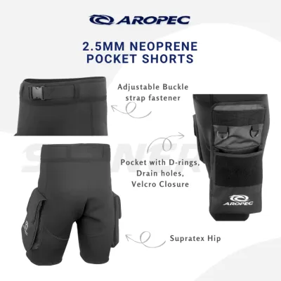 AROPEC 2.5mm 氯丁橡胶技术潜水短裤｜多口袋设计