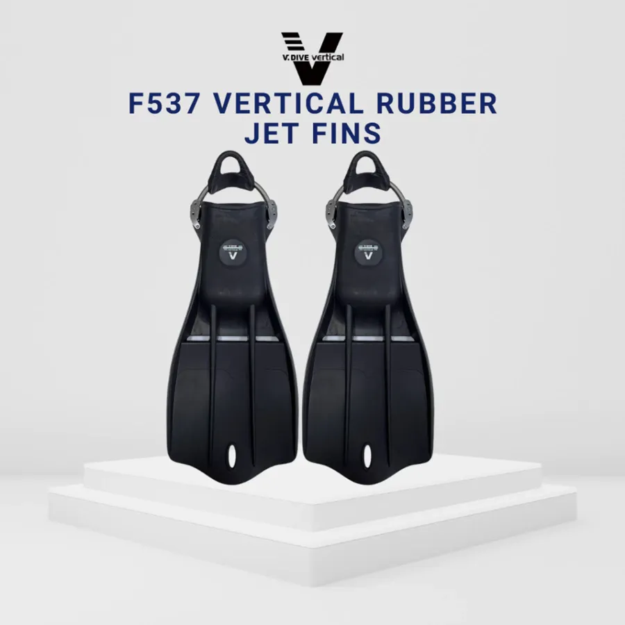 V.DIVE Vertical F537 橡胶喷射脚蹼及弹簧带｜水肺与技术潜水