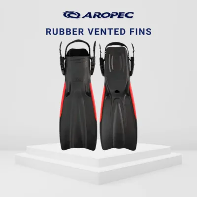 AROPEC PROBLUE Rubber Vented Fins with Quick Release Buckle – Scuba & Snorkeling