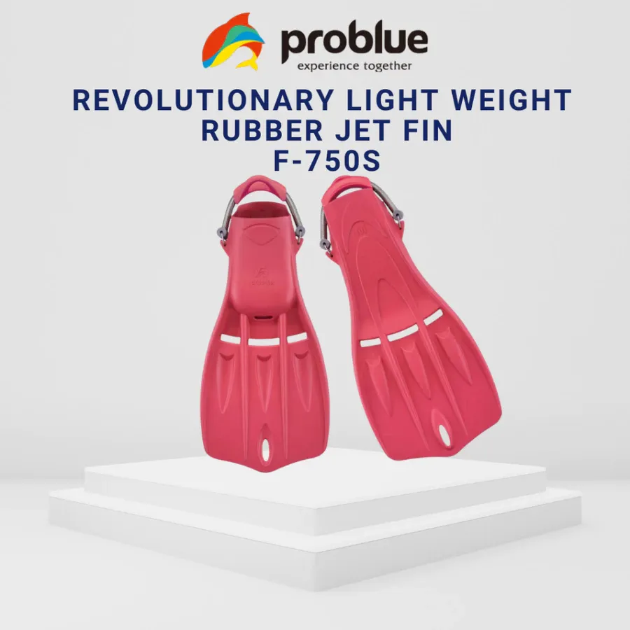 PROBLUE F750S 轻量橡胶喷射式脚蹼——水肺与技术潜水款