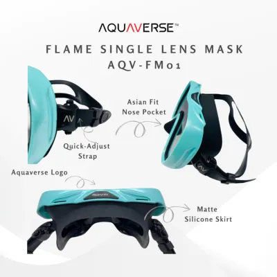AQUAVERSE Flame FM01 潜水面镜｜亚洲脸型与宽视野