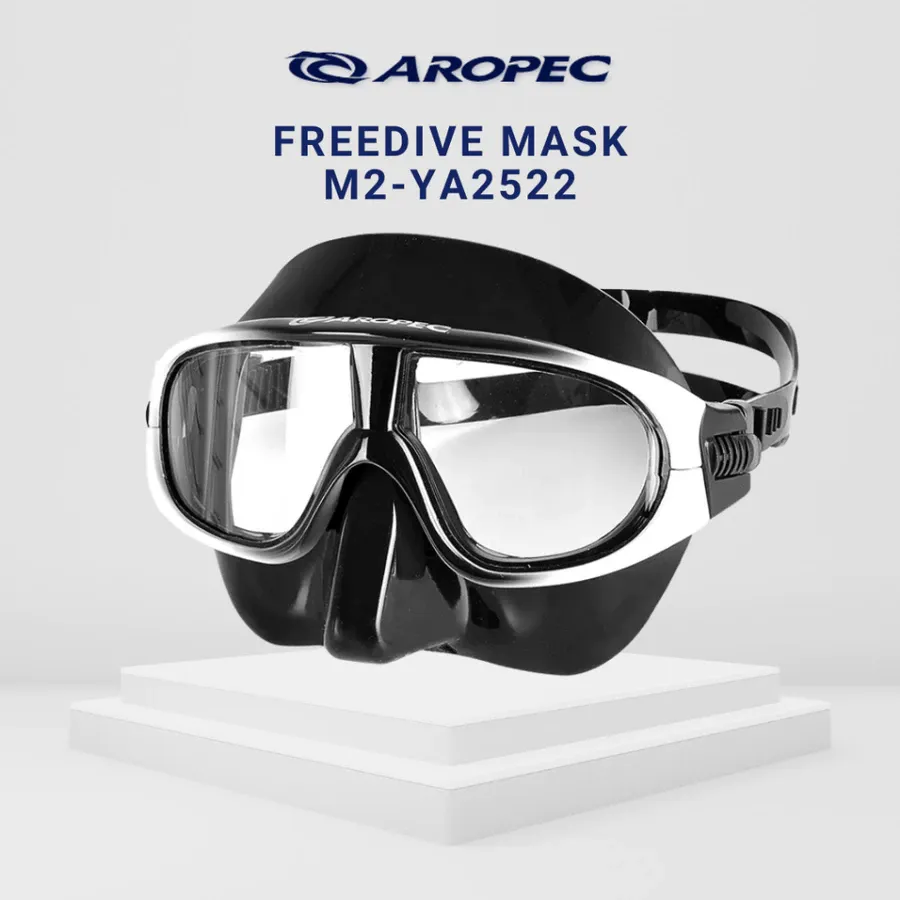 Topeng Freedive AROPEC M2-YA2522 – Skuba Dan Snorkeling Isipadu Rendah