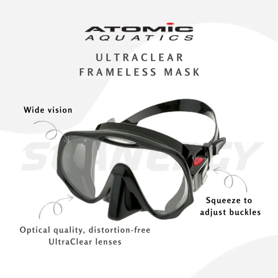 Atomic Aquatics Frameless Ultra Clear 无框面镜｜水肺与浮潜