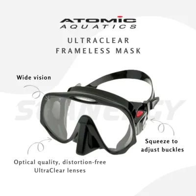 Atomic Aquatics Frameless Diving Mask Ultra Clear – Scuba & Snorkeling