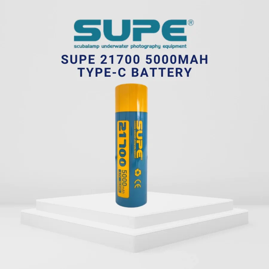 SCUBALAMP SUPE 21700 USB-C 5000mAh 充电电池｜潜水灯电源