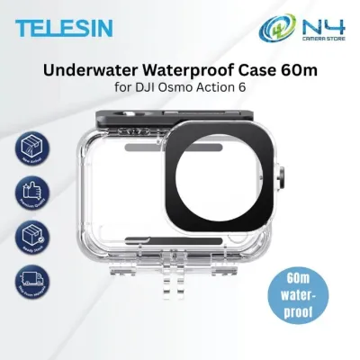 Seller image showing a clear TELESIN case advertised for DJI Osmo Action 6