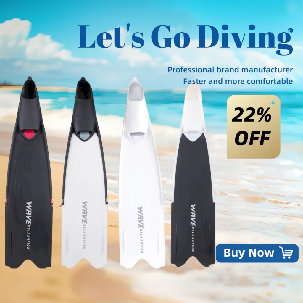 WAVE seller image showing three long-bladed fin options