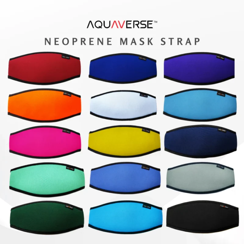 AQUAVERSE Neoprene Mask Strap Cover for Scuba Diving Mask Snorkeling Mask Hair Tangle Prevention