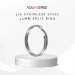 Aquaverse 316 Stainless Steel Marine Grade Key Ring | Durable Split Ring for Scuba Diving & Outdoor Use