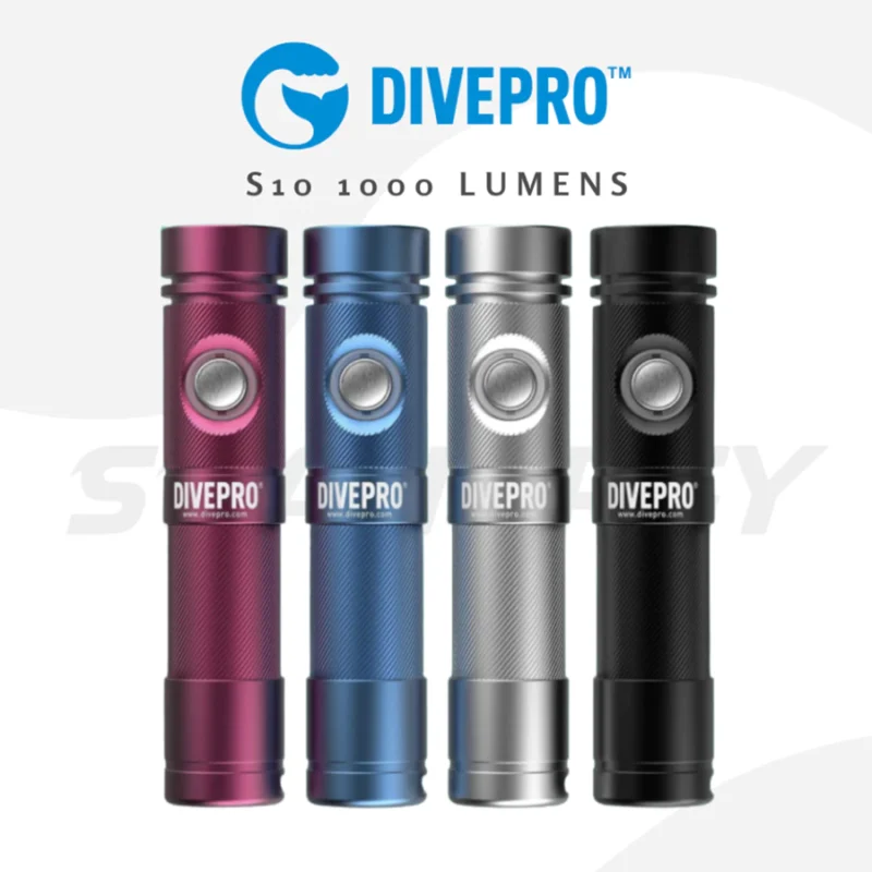 DIVEPRO S10 1000 Lumens Dive Torch for Scuba Diving Snorkeling Freediving Underwater Waterproof