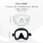 AQUAVERSE Field HD Frameless Diving Mask | Asian Fit Wide View