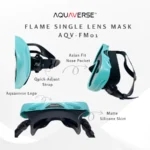 AQUAVERSE Flame FM01 Diving Mask | Asian Fit Wide View