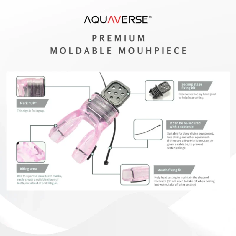 AQUAVERSE Moldable Mouthpiece | Custom Fit Silicone Regulator Mouthpiece