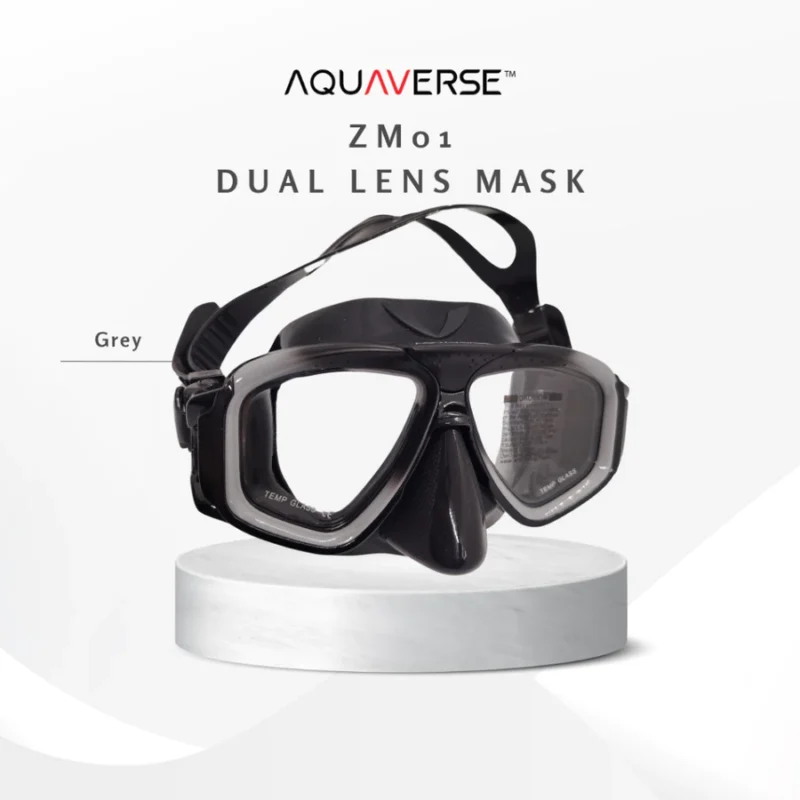 AQUAVERSE ZM01 Asian Fit Scuba Mask | Wide Vision Soft Silicone