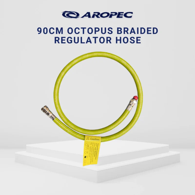 AROPEC Braided Regulator Hose 36" 90cm Medium Pressure