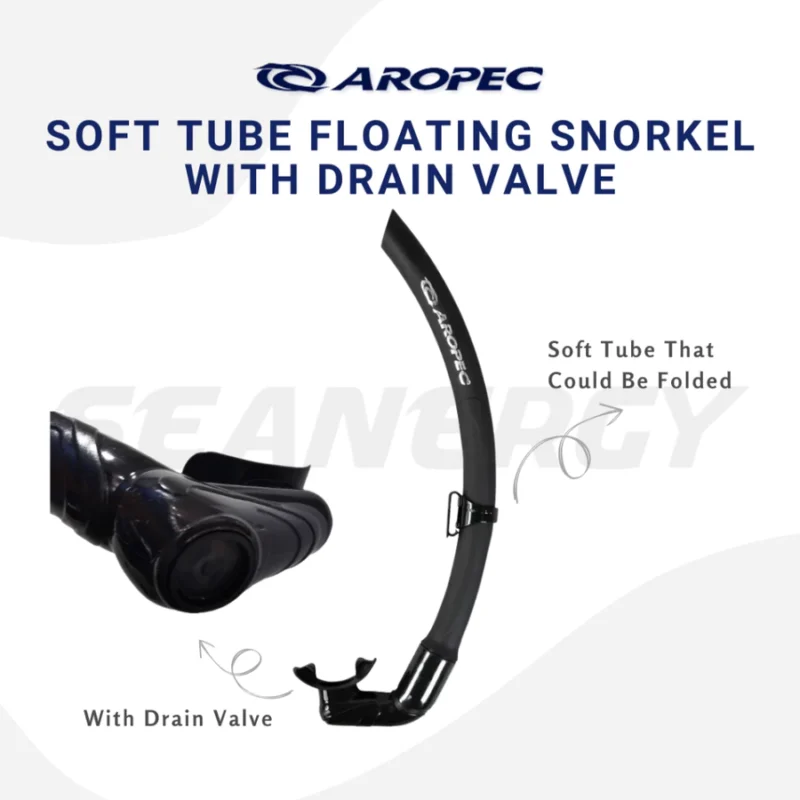AROPEC Soft Tube Floating Snorkel for Freediving & Spearfishing