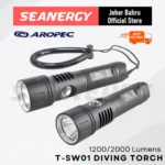 AROPEC T-SW01 Dive Torch 1200/2000 Lumens | Scuba & Freediving Light