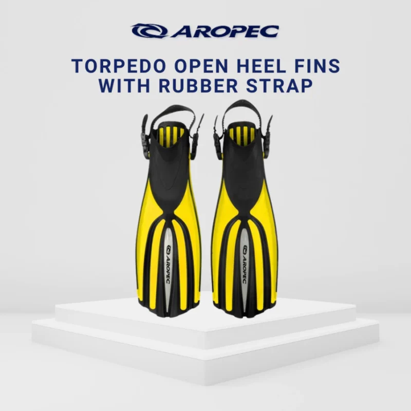 AROPEC Torpedo F-GY07 Open Heel Fins – Scuba Diving