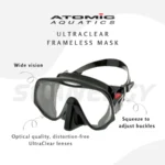 Atomic Aquatics Frameless Diving Mask Ultra Clear – Scuba & Snorkeling