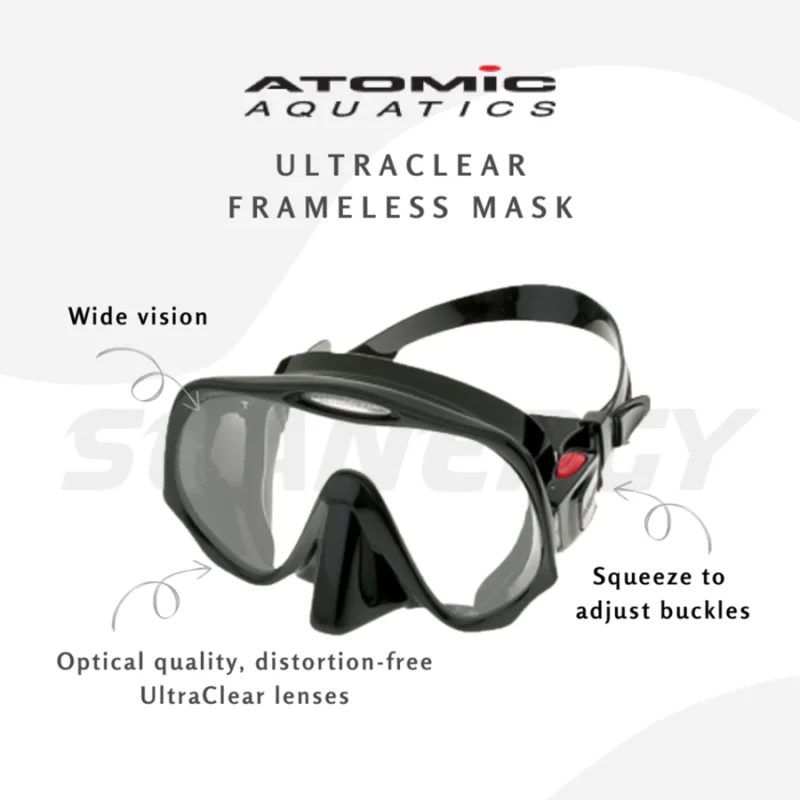 Atomic Aquatics Frameless Diving Mask Ultra Clear – Scuba & Snorkeling