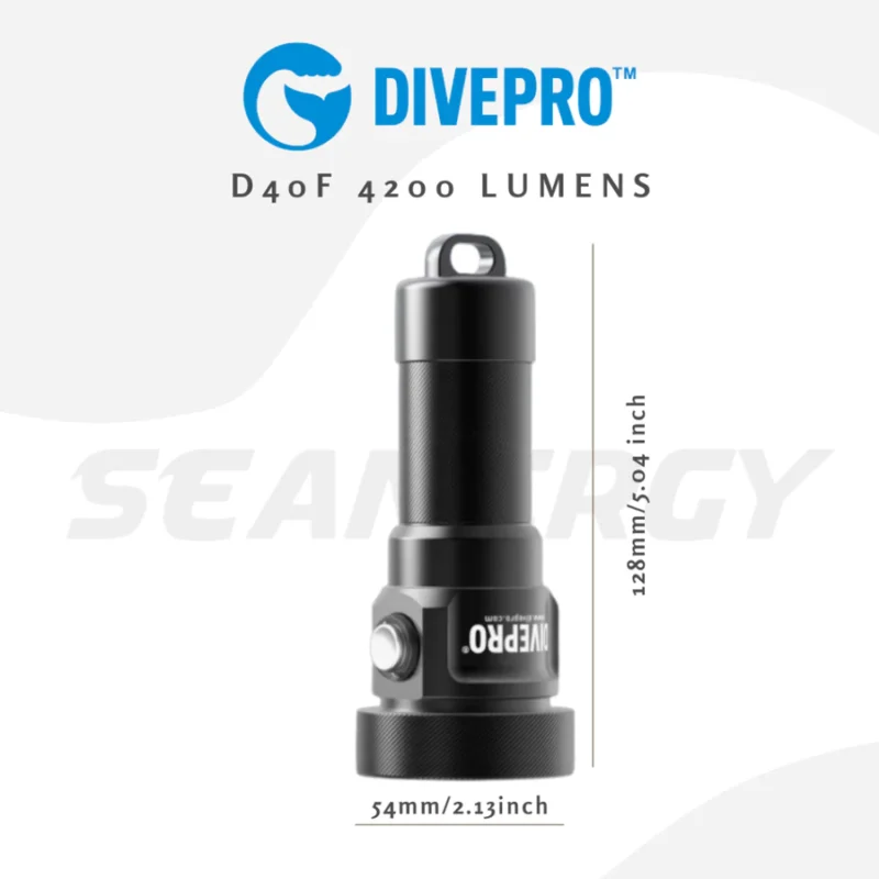 DIVEPRO D40F 4200 Lumens Video Light | Scuba Torch
