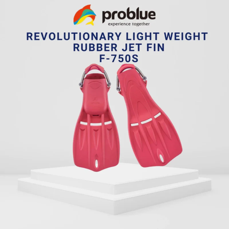 PROBLUE F750S Lightweight Rubber Jet Fins – Scuba Diving Technical