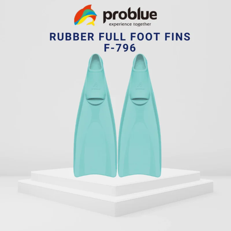 PROBLUE F796 Full Foot Rubber Fins – Scuba Diving