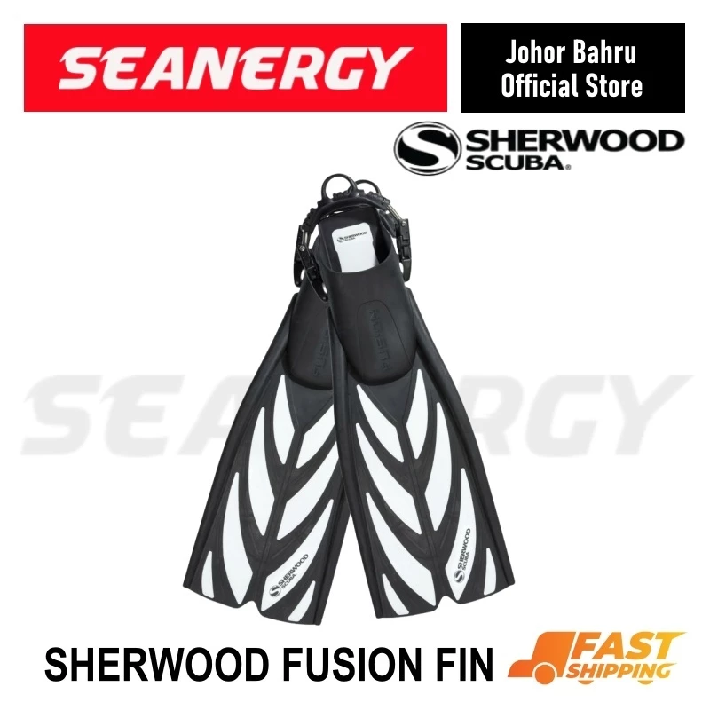 Sherwood Fusion Open Heel Scuba Diving Fins with Spring Strap