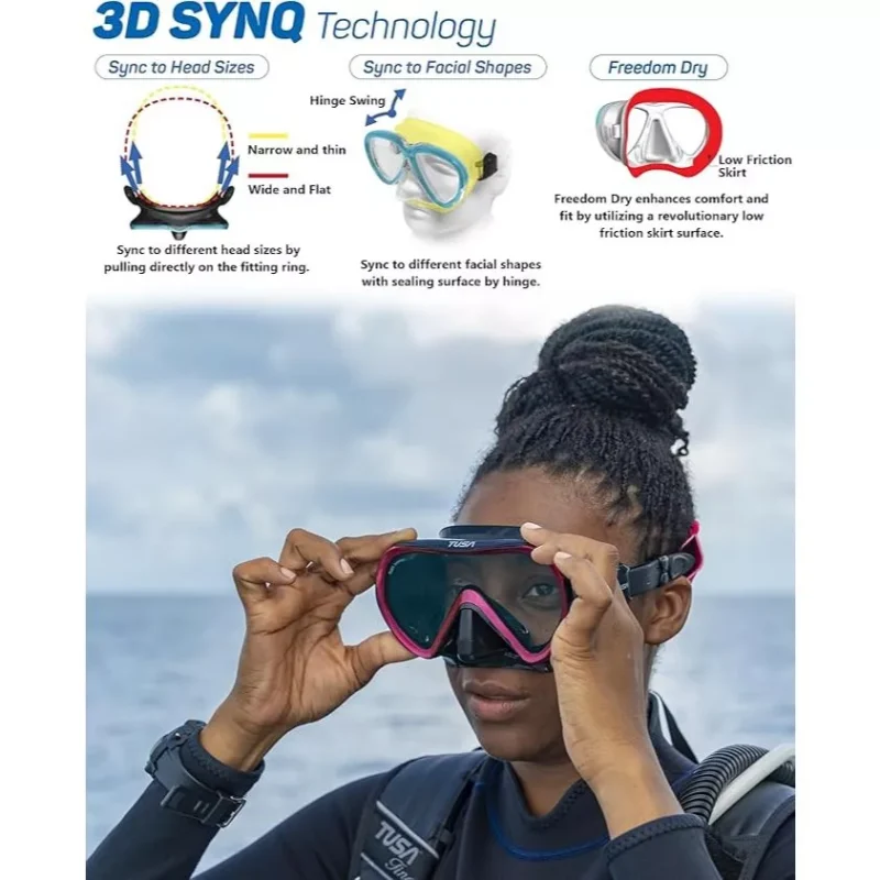 TUSA Ino M1011QB Diving Mask – Small Face Fit & Wide View