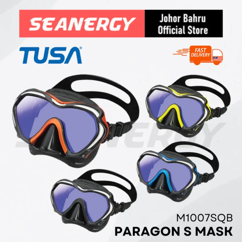 TUSA Paragon S M1007SQB Mask | Single-Window Diving Mask with UV Protection